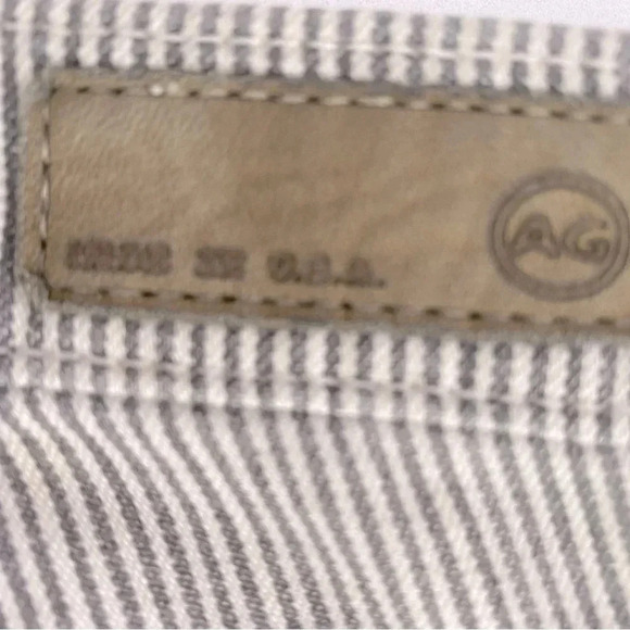 AG Adriano Goldschmied The Stilt Roll-Up Striped Cigarette Jeans Women’s 27R EUC - Picture 7 of 11